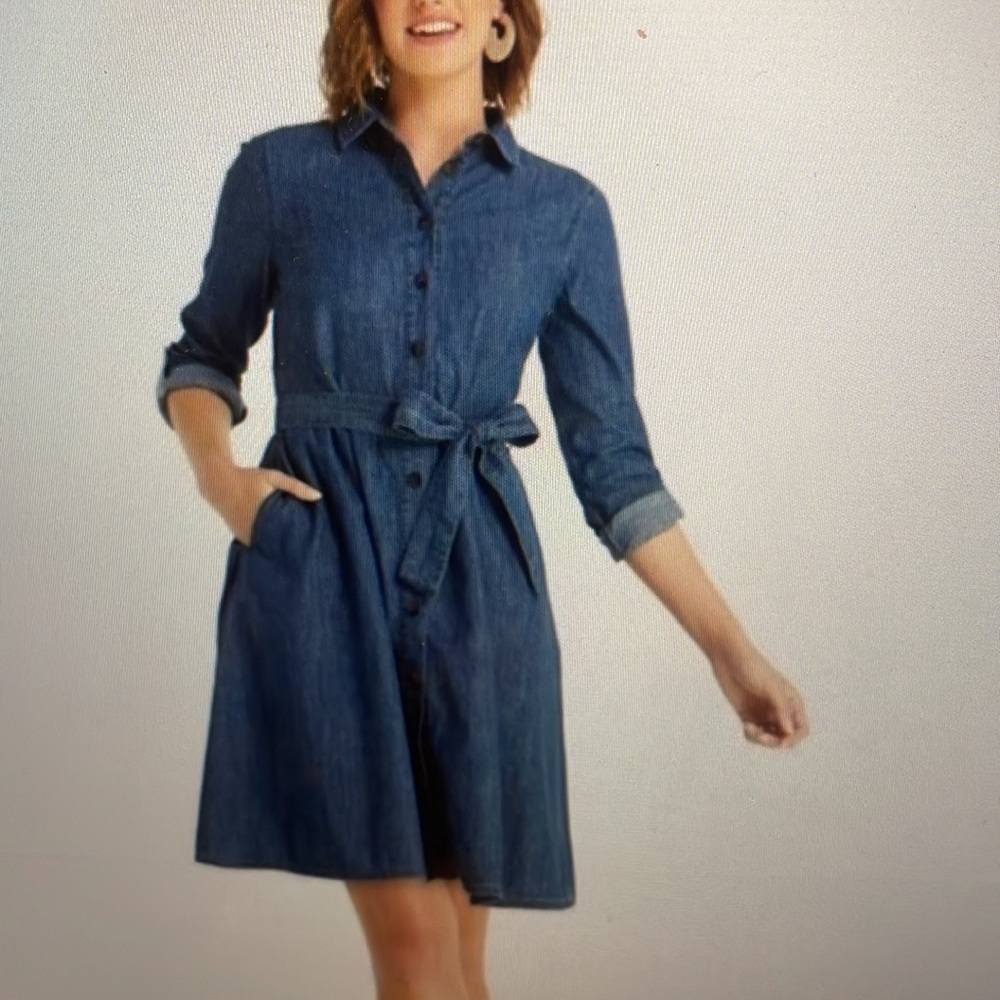 Draper James denim shirt dress sz 4